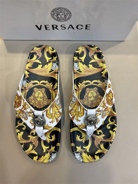 men versace slippers